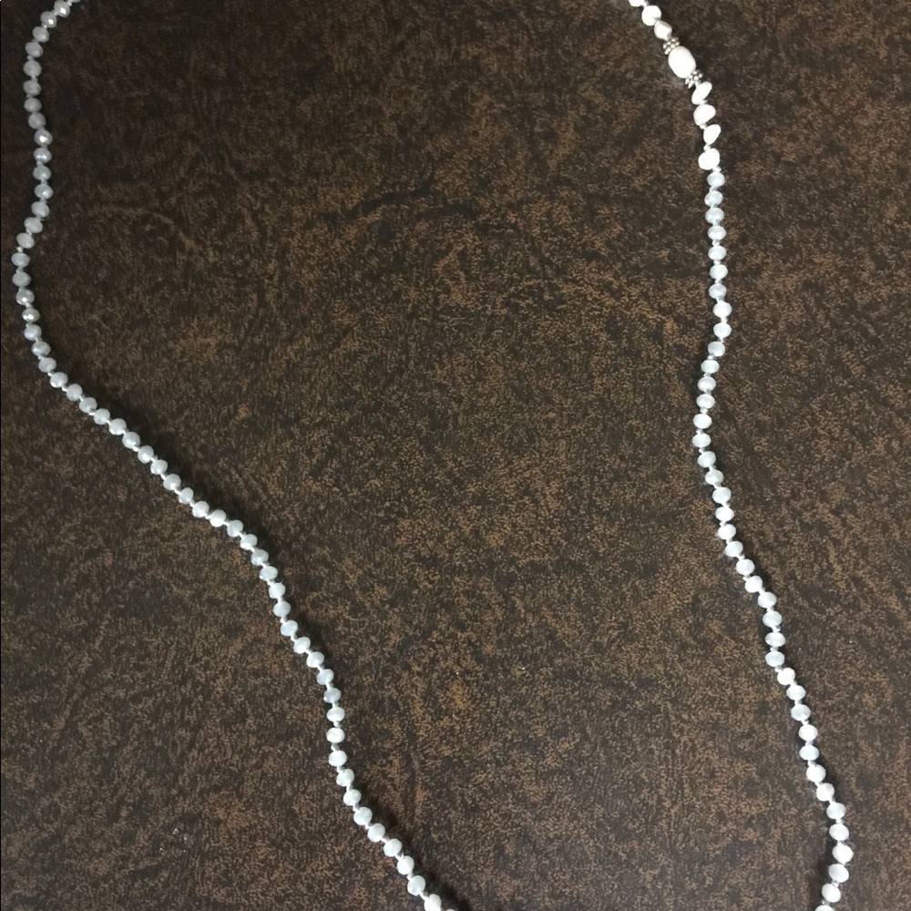 Blue beaded necklace